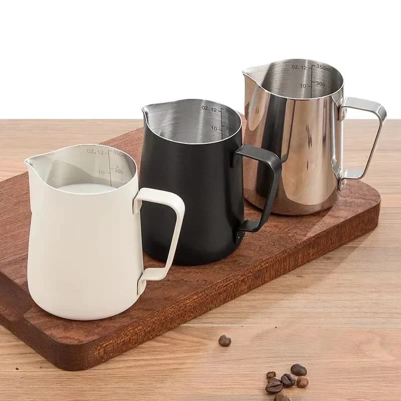 Pichet à mousse de café et de lait, 350/600ML, en acier inoxydable 304, échelle précise, haute qualité, Latte Barista, outil de café professionnel
