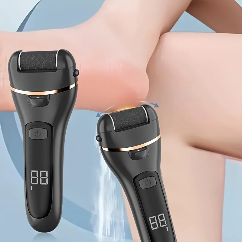 Broyeur de pieds électrique rechargeable – Dissolvant de callosités alimenté par USB avec vitesses réglables, pour pédicure et soins personnels pour hommes et femmes